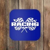 Checker Flag Motorsports Auto Car Racing Flag Funny Gift Coaster thumb 0