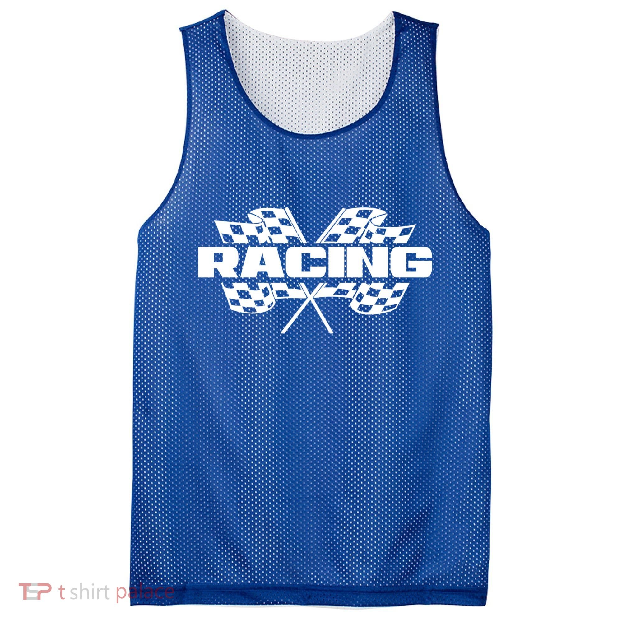 Checker Flag Motorsports Auto Car Racing Flag Funny Gift Mesh Reversible Basketball Jersey Tank