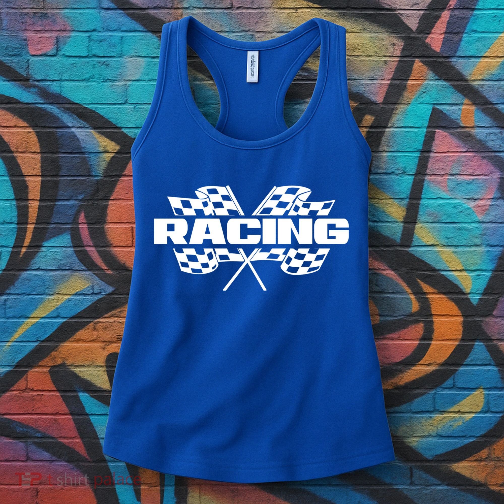 Checker Flag Motorsports Auto Car Racing Flag Funny Gift Women's Tank Top