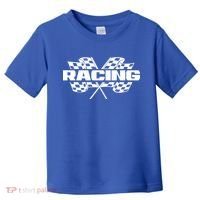 Checker Flag Motorsports Auto Car Racing Flag Funny Gift Toddler T-Shirt thumb 0