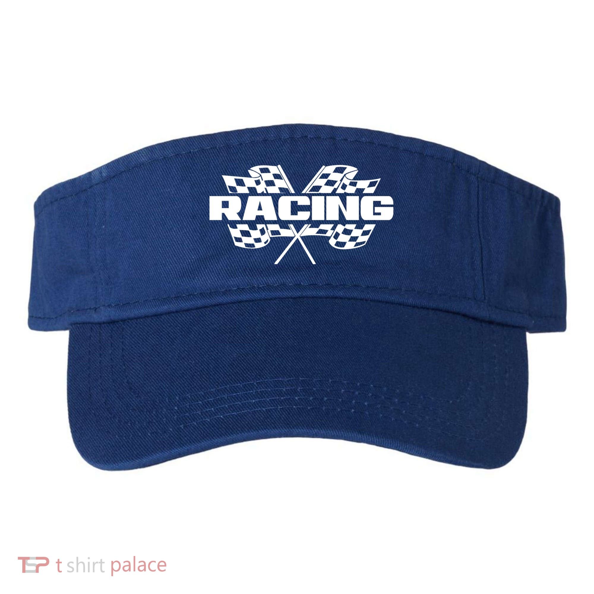 Checker Flag Motorsports Auto Car Racing Flag Funny Gift Visor