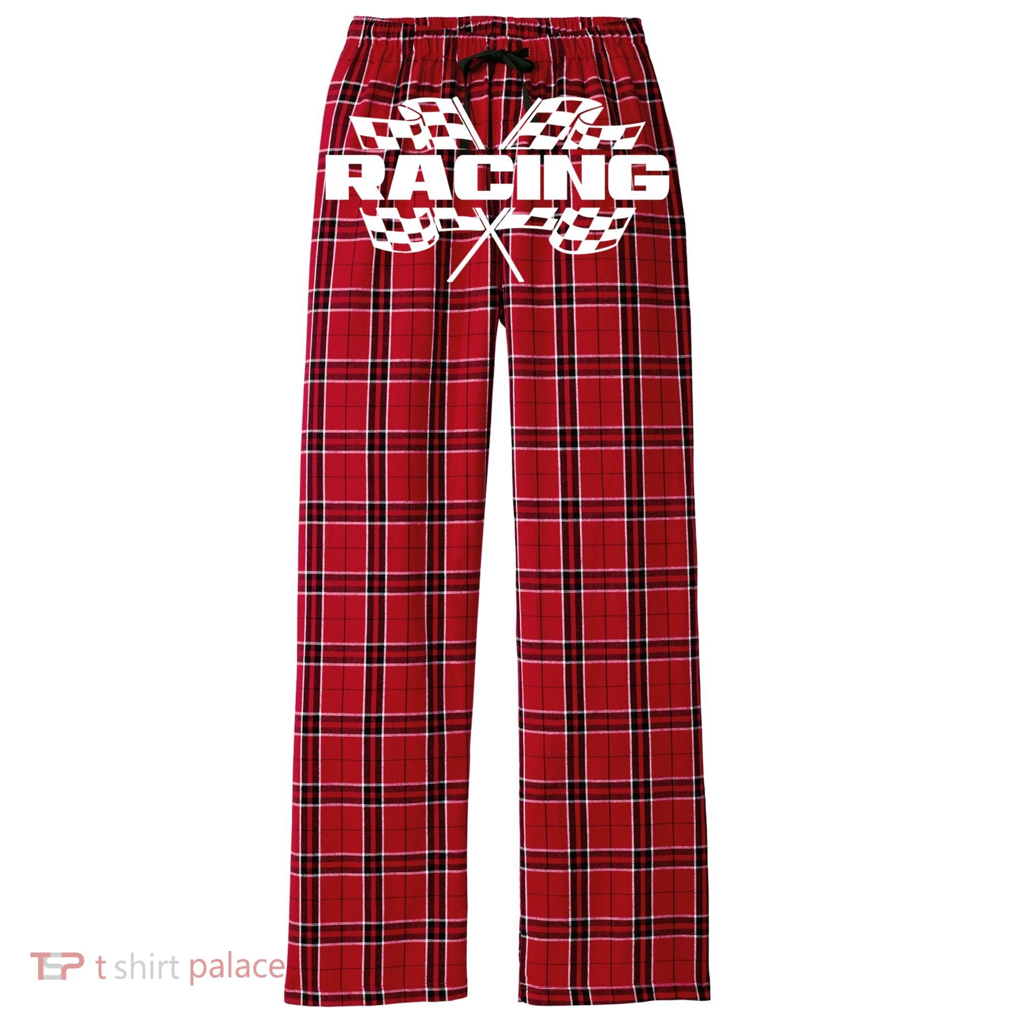 Checker Flag Motorsports Auto Car Racing Flag Funny Gift Women's Flannel Plaid Pajama Pants