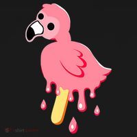 Cute Flamingo Merch Mrflimflam Bird Popsicle Ice Cream Day Gift USA-Made Doggie Bandana thumb 2
