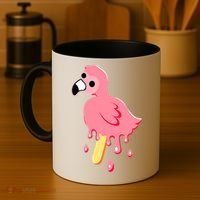 Cute Flamingo Merch Mrflimflam Bird Popsicle Ice Cream Day Gift Coffee Mug thumb 4
