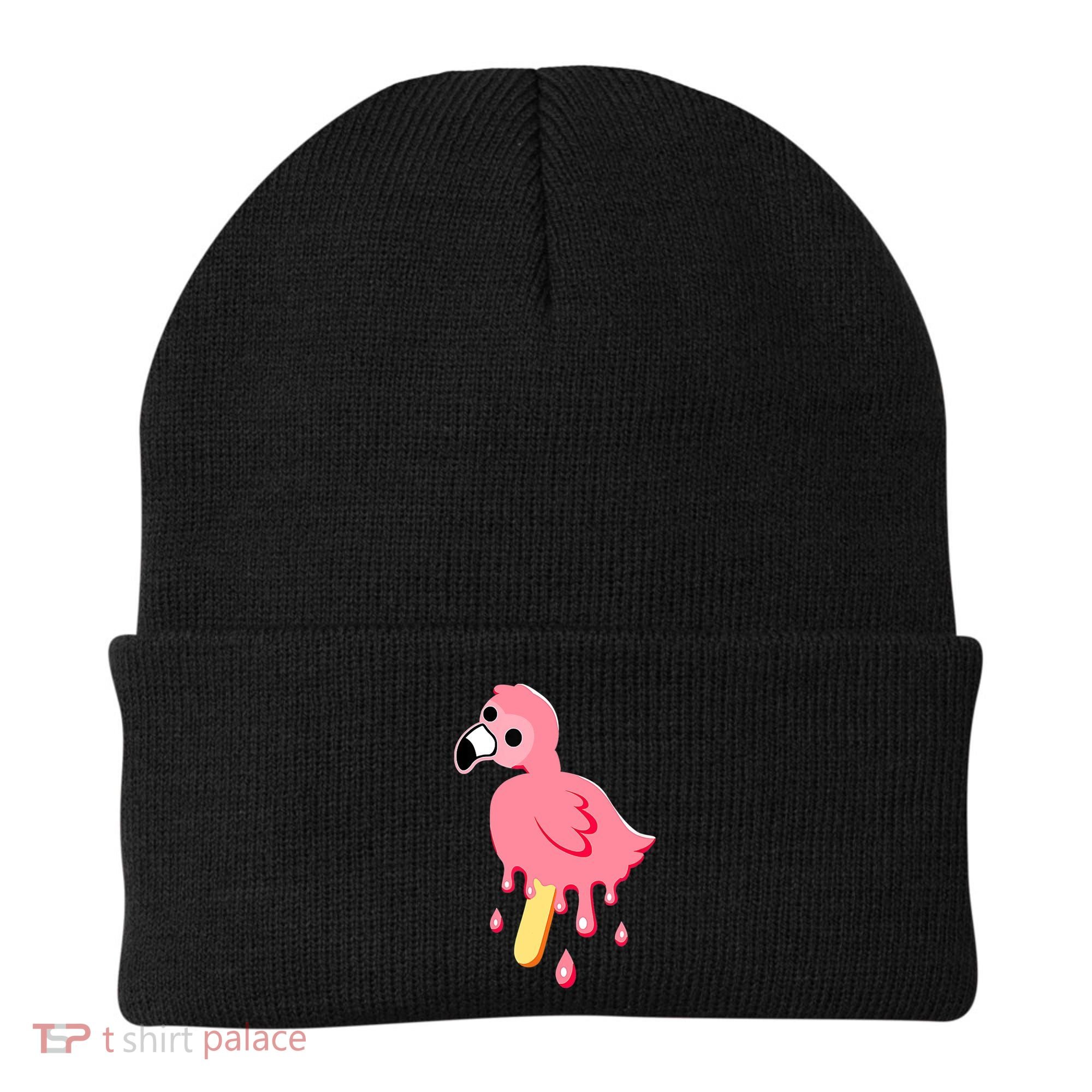 Cute Flamingo Merch Mrflimflam Bird Popsicle Ice Cream Day Gift Beanie