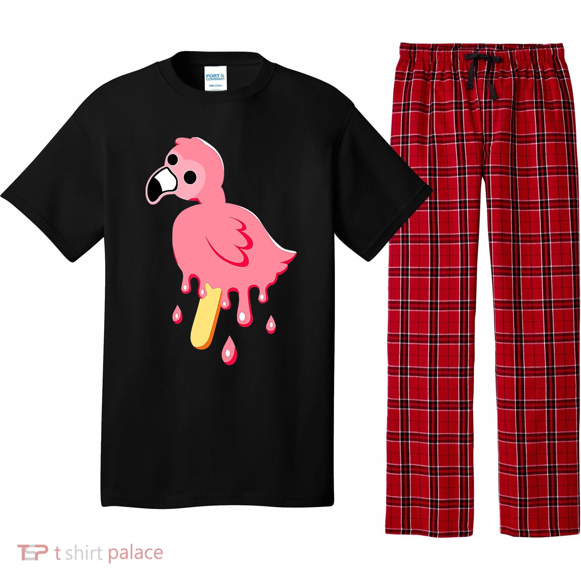 Cute Flamingo Merch Mrflimflam Bird Popsicle Ice Cream Day Gift Pajama Set