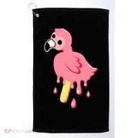 Cute Flamingo Merch Mrflimflam Bird Popsicle Ice Cream Day Gift Golf Towel thumb 0