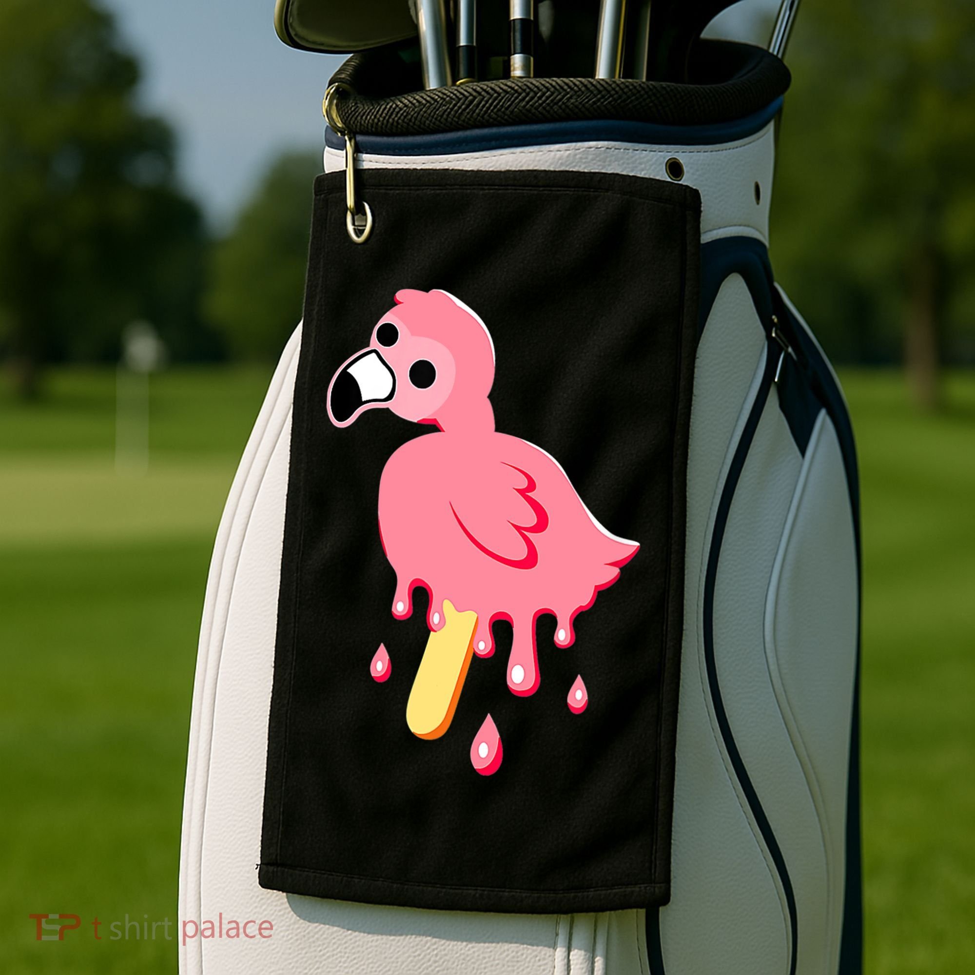 Cute Flamingo Merch Mrflimflam Bird Popsicle Ice Cream Day Gift Golf Towel