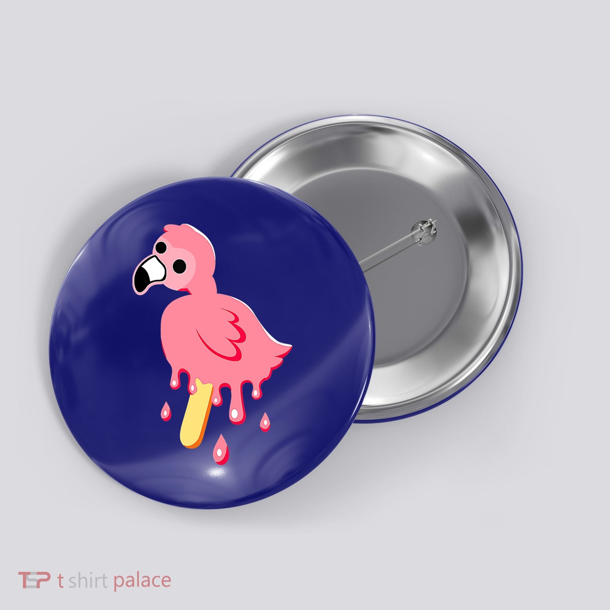 Cute Flamingo Merch Mrflimflam Bird Popsicle Ice Cream Day Gift Button