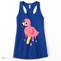 Cute Flamingo Merch Mrflimflam Bird Popsicle Ice Cream Day Gift Women's Tank Top thumb 0