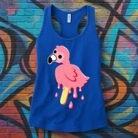 Cute Flamingo Merch Mrflimflam Bird Popsicle Ice Cream Day Gift Women's Tank Top thumb 3