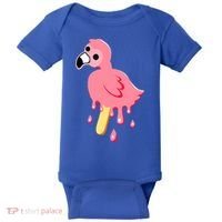 Cute Flamingo Merch Mrflimflam Bird Popsicle Ice Cream Day Gift Baby Bodysuit thumb 0