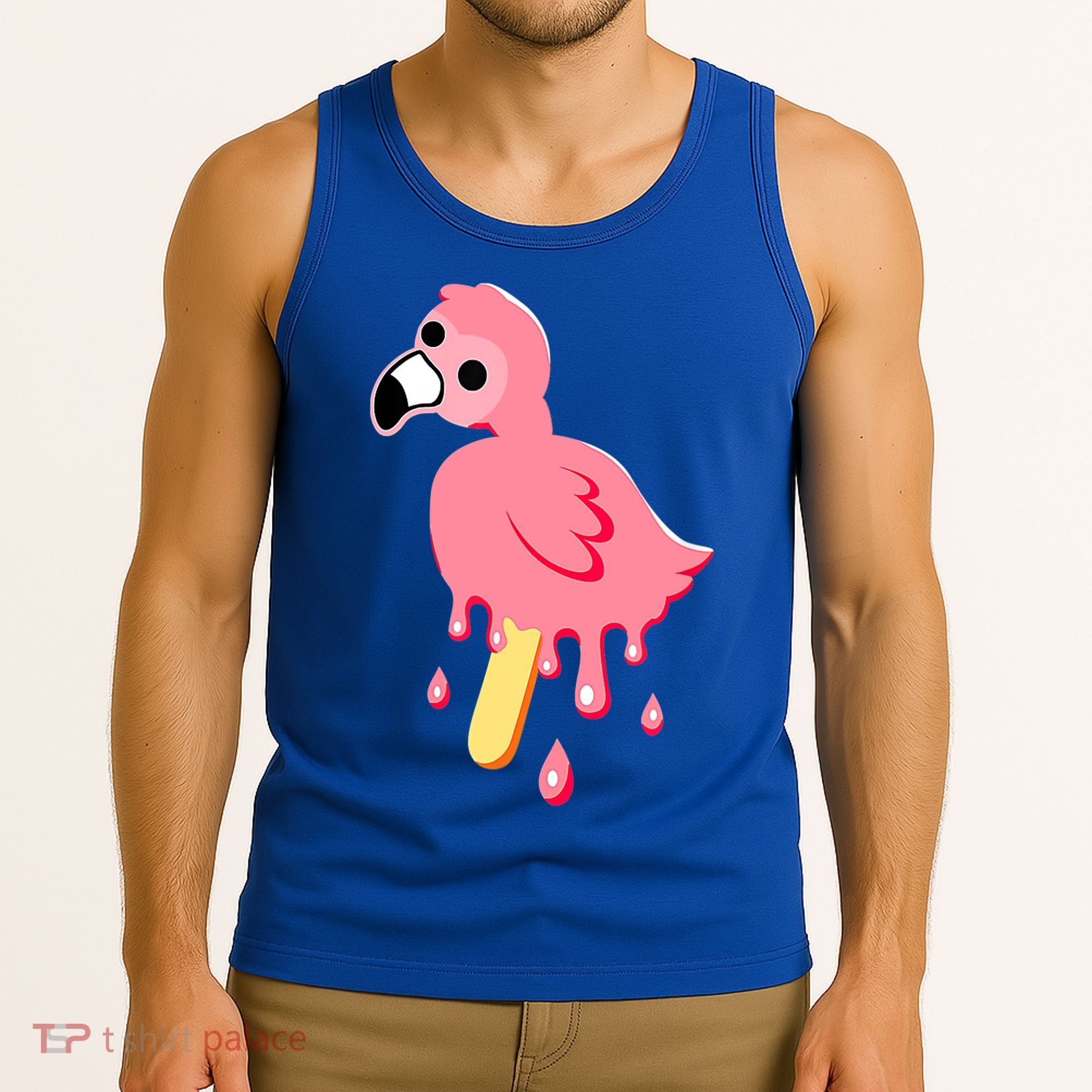 Cute Flamingo Merch Mrflimflam Bird Popsicle Ice Cream Day Gift Tank Top