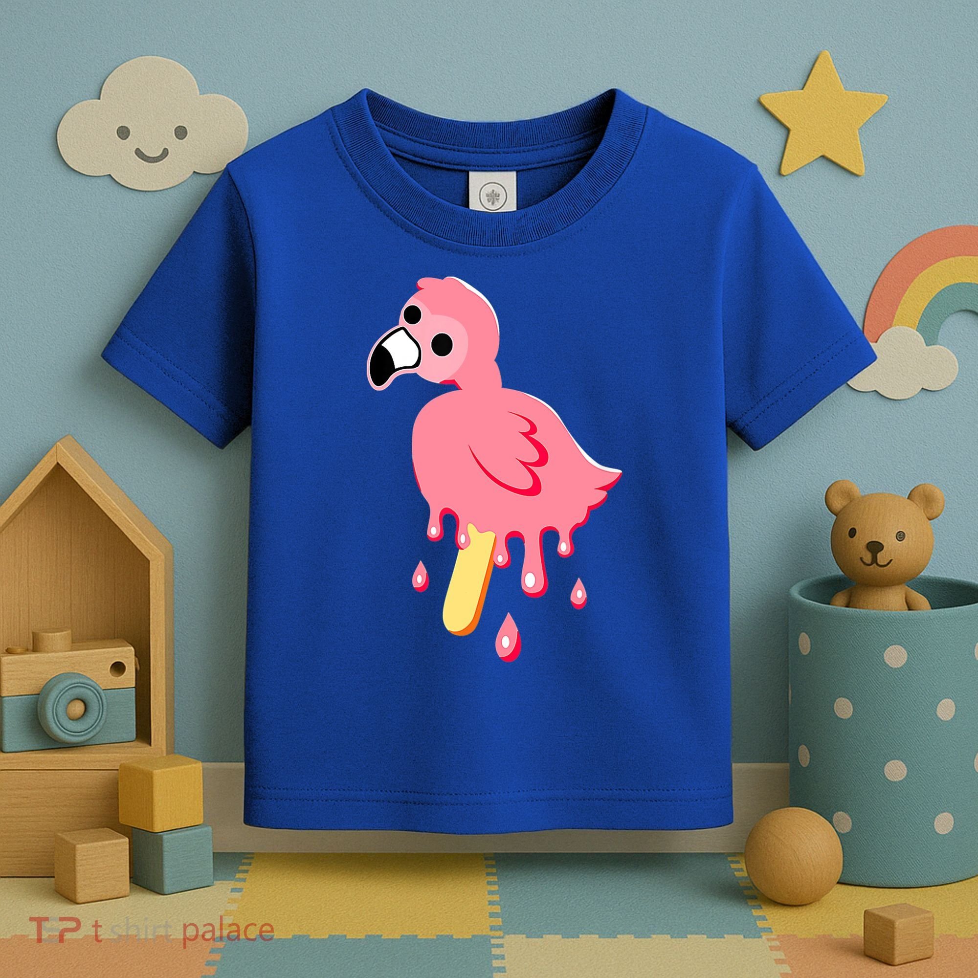 Cute Flamingo Merch Mrflimflam Bird Popsicle Ice Cream Day Gift Toddler T-Shirt