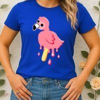 Cute Flamingo Merch Mrflimflam Bird Popsicle Ice Cream Day Gift Women's T-Shirt thumb 2