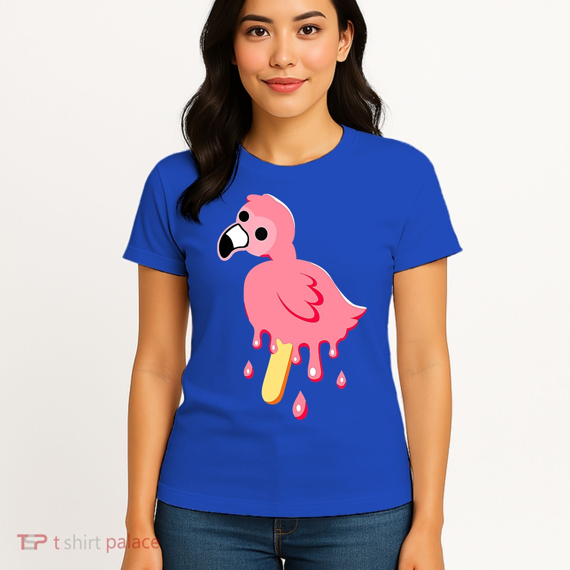 Cute Flamingo Merch Mrflimflam Bird Popsicle Ice Cream Day Gift Women's T-Shirt