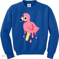 Cute Flamingo Merch Mrflimflam Bird Popsicle Ice Cream Day Gift Kids Sweatshirt thumb 0