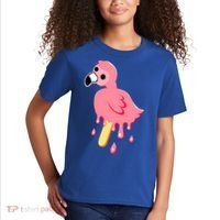 Cute Flamingo Merch Mrflimflam Bird Popsicle Ice Cream Day Gift Kids T-Shirt thumb 2
