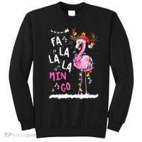 Christmas Fa-La-La Mingo Flamingo With Christmas Lights Sweatshirt thumb 0