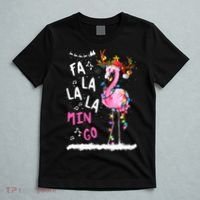 Christmas Fa-La-La Mingo Flamingo With Christmas Lights T-Shirt thumb 5
