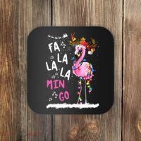 Christmas Fa-La-La Mingo Flamingo With Christmas Lights Coaster thumb 0