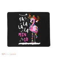 Christmas Fa-La-La Mingo Flamingo With Christmas Lights Mousepad thumb 0