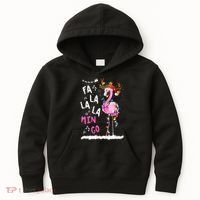 Christmas Fa-La-La Mingo Flamingo With Christmas Lights Kids Hoodie thumb 0