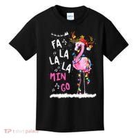Christmas Fa-La-La Mingo Flamingo With Christmas Lights Kids T-Shirt thumb 0