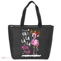 Christmas Fa-La-La Mingo Flamingo With Christmas Lights Tote Bag thumb 0