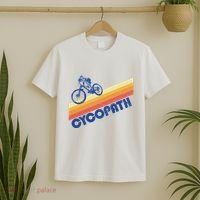 Cycopath! Funny Mountain Biking Vintage Retro 80s T-Shirt thumb 2