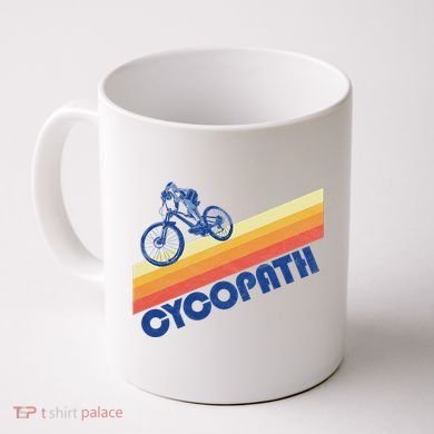 Cycopath! Funny Mountain Biking Vintage Retro 80s Coffee Mug