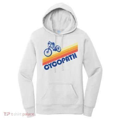 Cycopath! Funny Mountain Biking Vintage Retro 80s Women's Hoodie