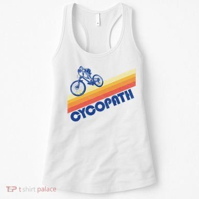 Cycopath! Funny Mountain Biking Vintage Retro 80s Women's Tank Top