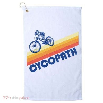 Cycopath! Funny Mountain Biking Vintage Retro 80s Golf Towel
