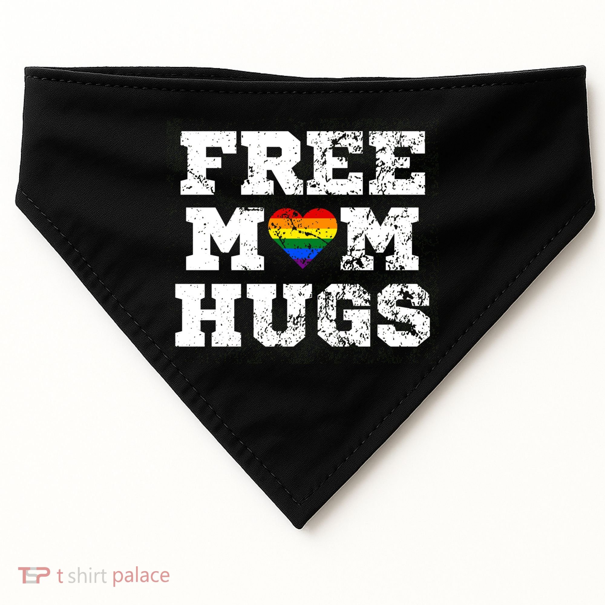Classic Free Mom Hugs Free Mom Hugs Rainbow Pride Gift USA-Made Doggie Bandana