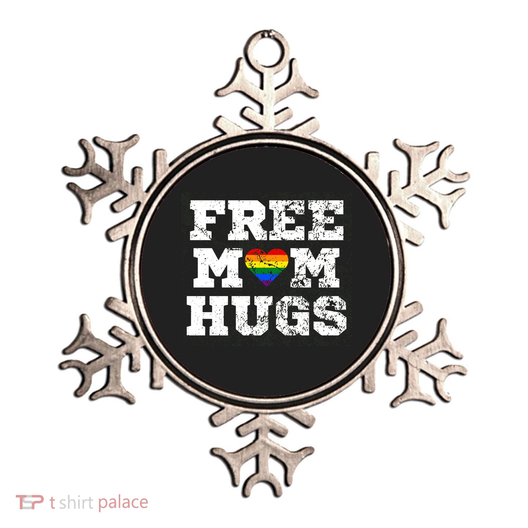 Classic Free Mom Hugs Free Mom Hugs Rainbow Pride Gift Ornament