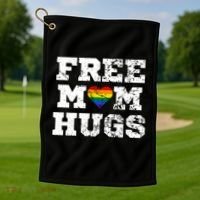 Classic Free Mom Hugs Free Mom Hugs Rainbow Pride Gift Golf Towel thumb 1