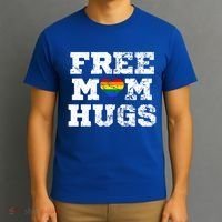 Classic Free Mom Hugs Free Mom Hugs Rainbow Pride Gift T-Shirt thumb 3