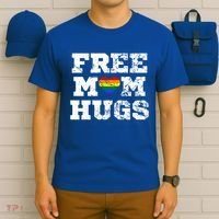 Classic Free Mom Hugs Free Mom Hugs Rainbow Pride Gift T-Shirt thumb 6
