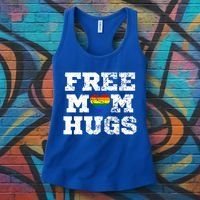 Classic Free Mom Hugs Free Mom Hugs Rainbow Pride Gift Women's Tank Top thumb 3
