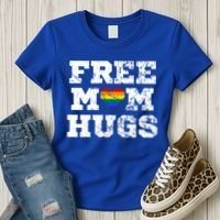 Classic Free Mom Hugs Free Mom Hugs Rainbow Pride Gift Women's T-Shirt thumb 3