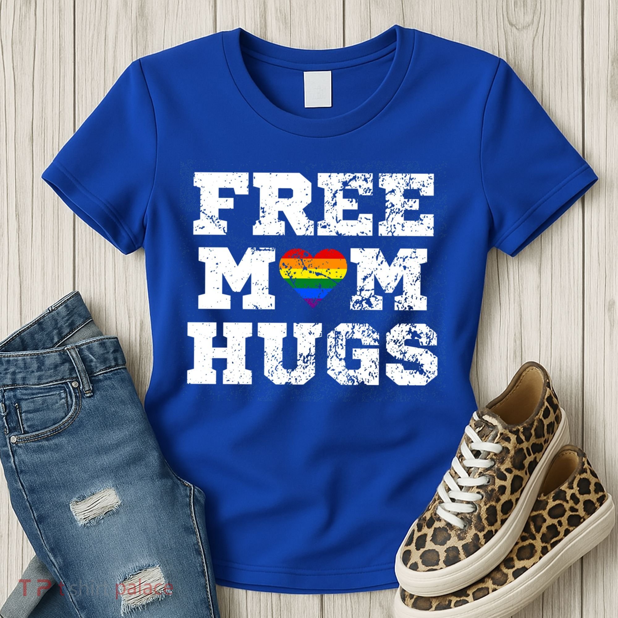 Classic Free Mom Hugs Free Mom Hugs Rainbow Pride Gift Women's T-Shirt