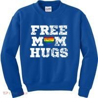 Classic Free Mom Hugs Free Mom Hugs Rainbow Pride Gift Kids Sweatshirt thumb 0