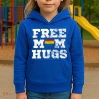 Classic Free Mom Hugs Free Mom Hugs Rainbow Pride Gift Kids Hoodie thumb 3