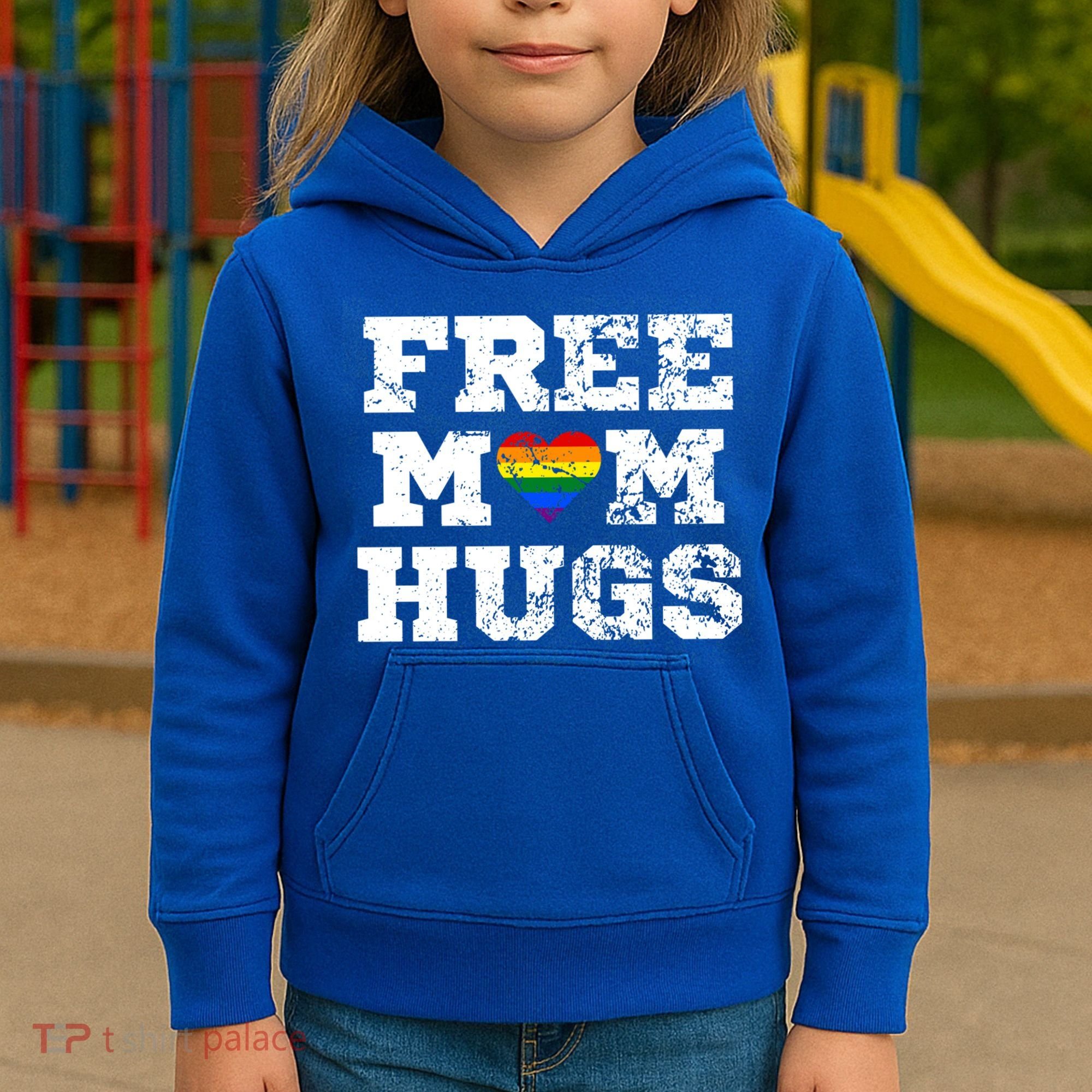 Classic Free Mom Hugs Free Mom Hugs Rainbow Pride Gift Kids Hoodie