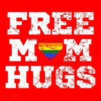 Classic Free Mom Hugs Free Mom Hugs Rainbow Pride Gift Santa Hat thumb 1