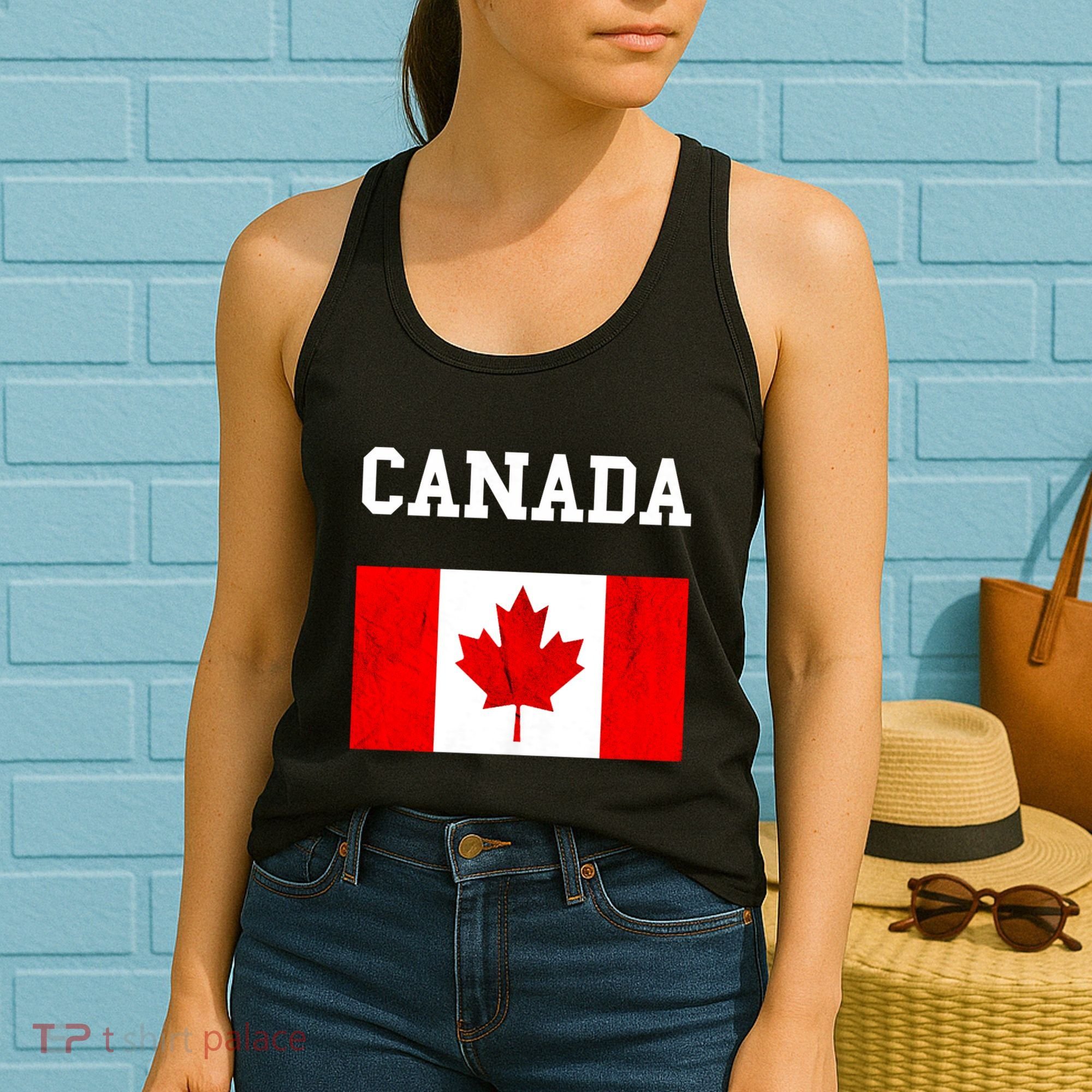 Canadian Flag Maple Leaf Canadian Flag Women's Tank Top