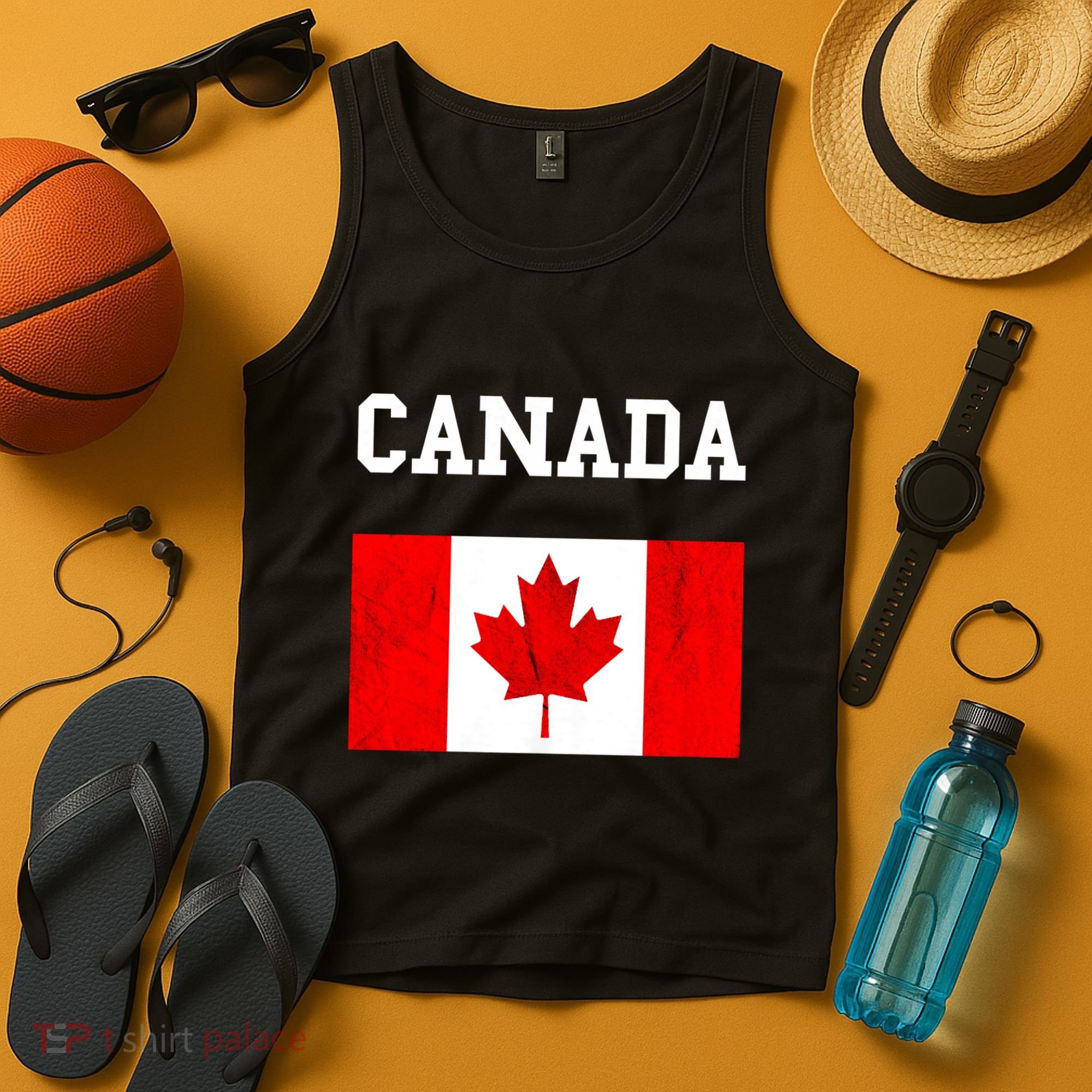 Canadian Flag Maple Leaf Canadian Flag Tank Top