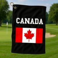 Canadian Flag Maple Leaf Canadian Flag Golf Towel thumb 1