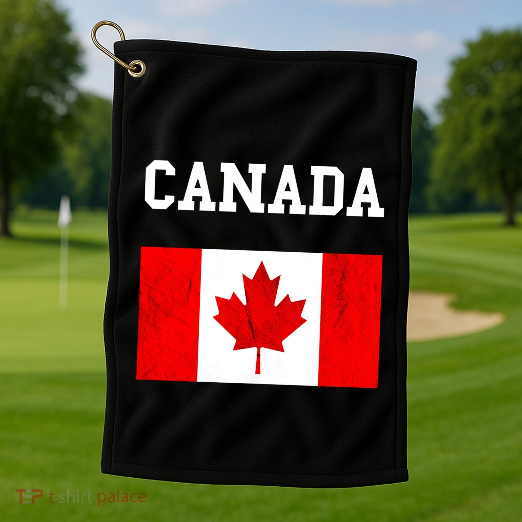 Canadian Flag Maple Leaf Canadian Flag Golf Towel